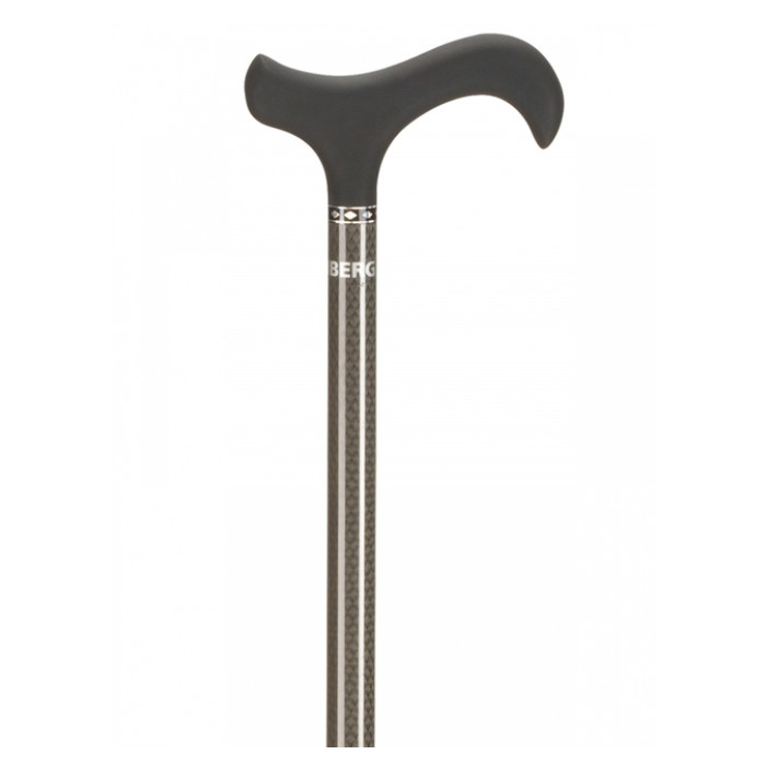Wandelstok Able2 carbon soft derby handvat zwart