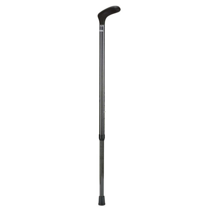 Wandelstok Able2 opvouwbaar carbon soft handvat zwart