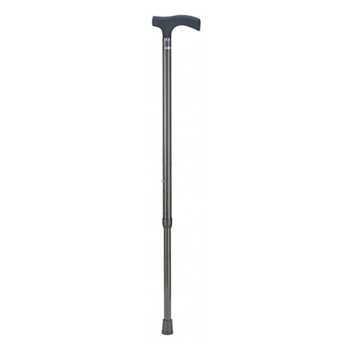 Wandelstok Able2 carbon soft recht handvat zwart