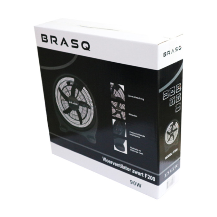 Vloerventilator BRASQ Ø 50cm zwart