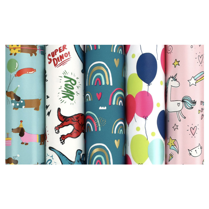 Inpakpapier Rotolux Rosie 200x70cm assorti