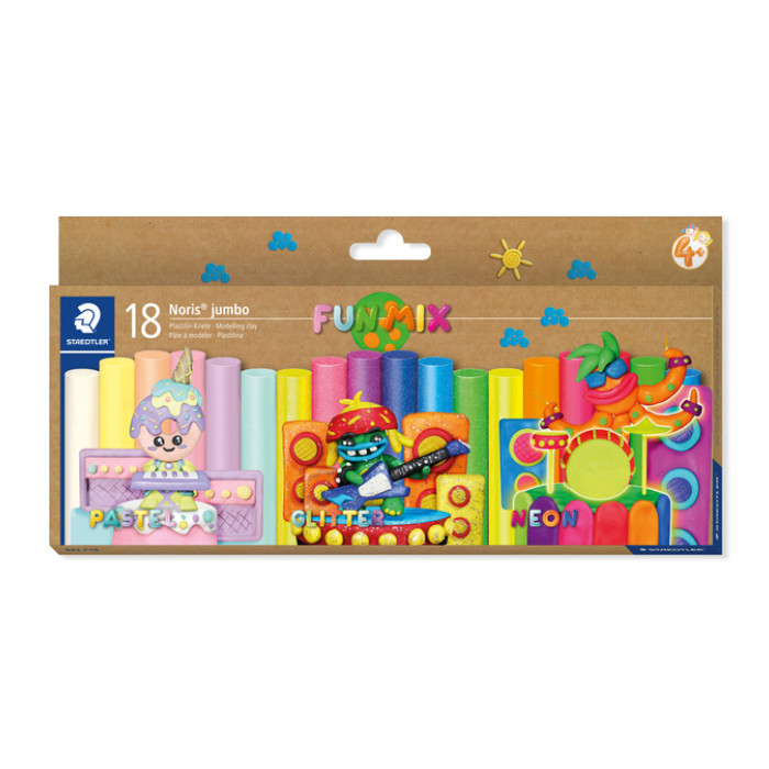 Boetseerklei Staedtler Noris jumbo set à 18 kleuren