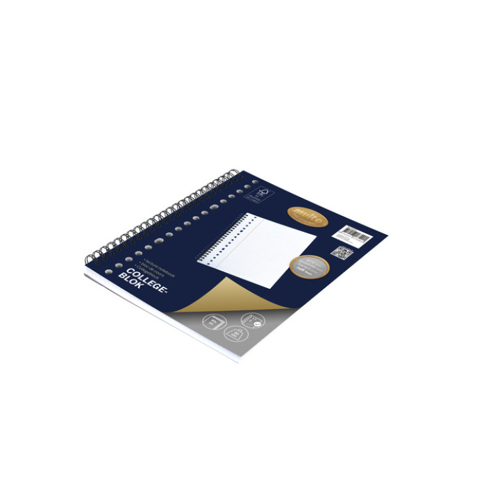 Collegeblok Multo A5 ruit 5mm 17 gaats  160 pagina's 90 gram