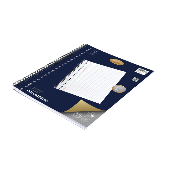 Collegeblok Multo A4 ruit  5mm 23 gaats 160 pagina's 90 gram