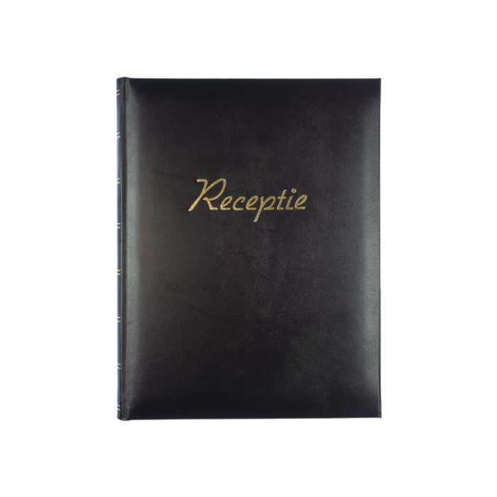 Receptiealbum Kangaro 26x21cm vakverdeling zwart