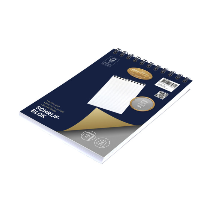 Spiraalblok Multo A5 lijn 200 pagina's 90 gram
