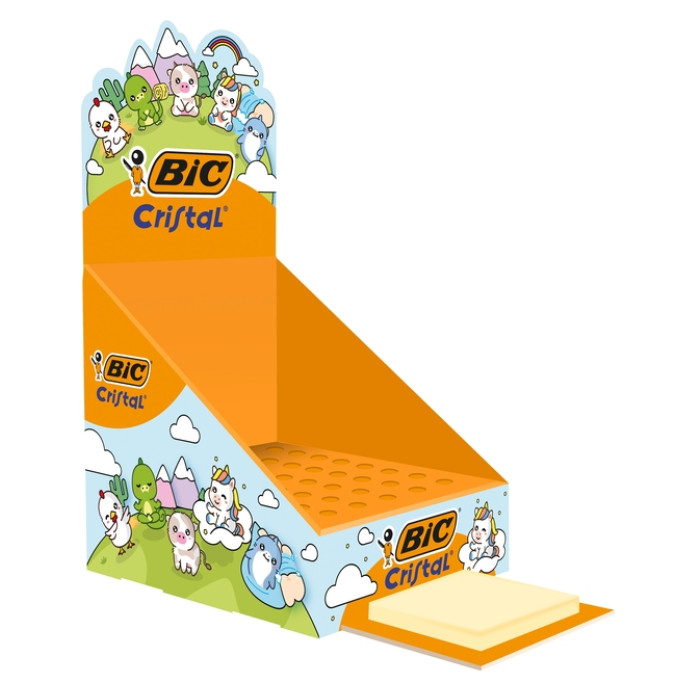 Display leeg Bic Cristal dierenfiguren
