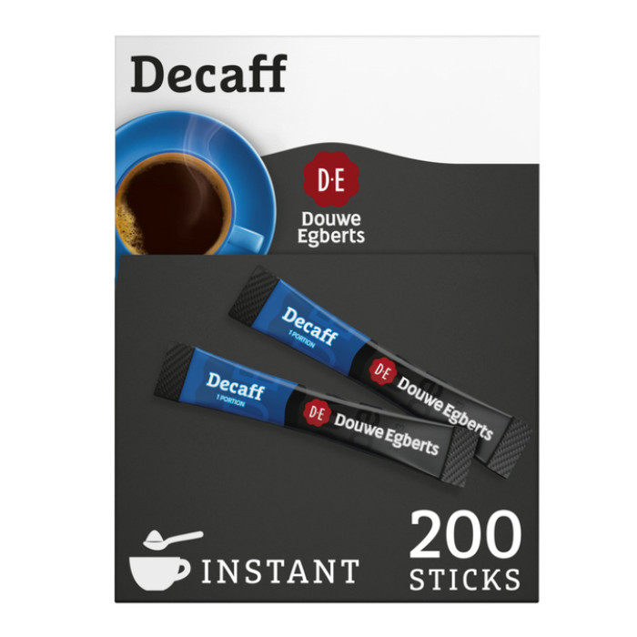 Koffie Douwe Egberts decaff instant sticks doos 200 stuks