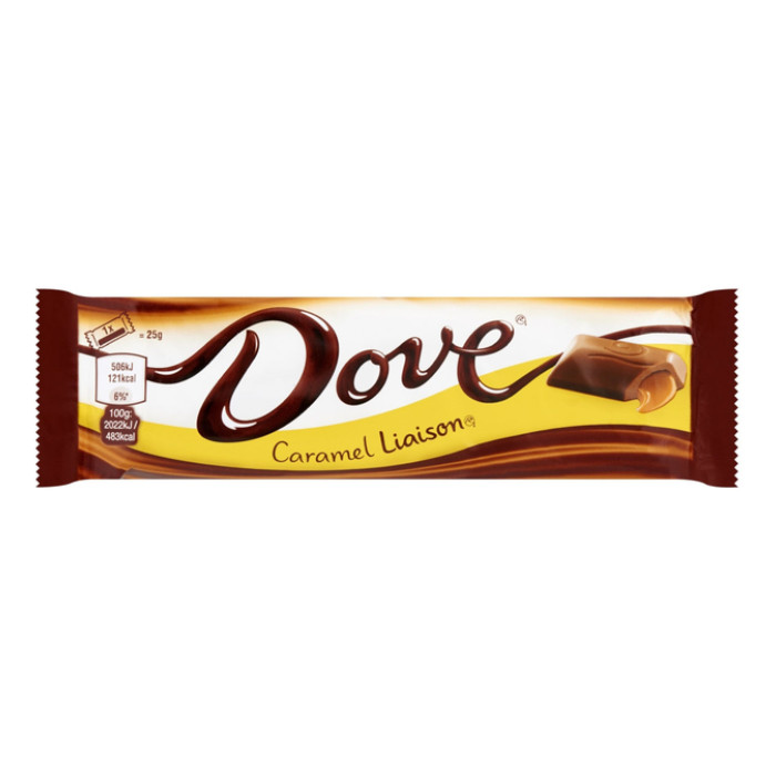 Chocolade Dove liaison caramel reep doos 24 stuks