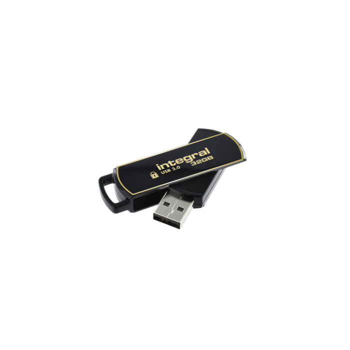USB stick 3.0 Integral Secure 360 USB-A 32GB zwart