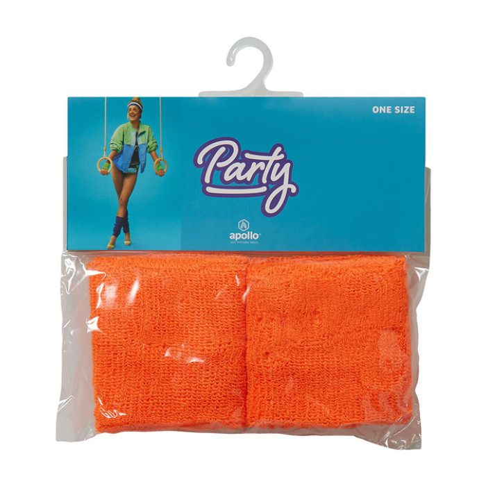 Polsband neon oranje (2st)