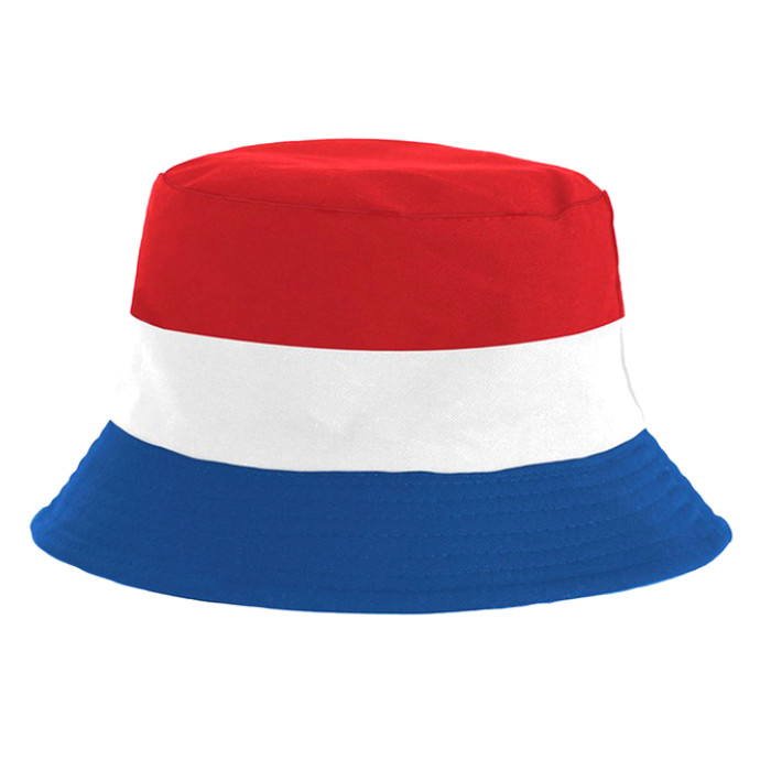 Feesthoed rood wit blauw en oranje