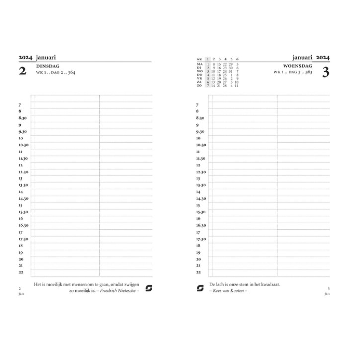 Agendavulling 2027 Succes Mini 1dag/1pagina