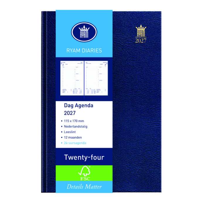 Agenda 2027 Ryam Twenty-four Mundior 1dag/1pagina blauw