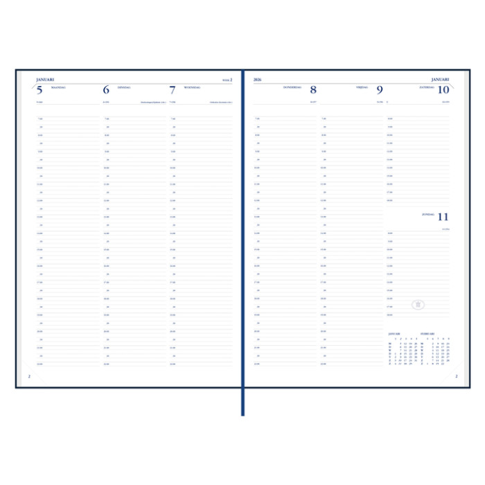 Agenda 2027 Ryam Weekly Mundior 7dagen/2pagina's zwart