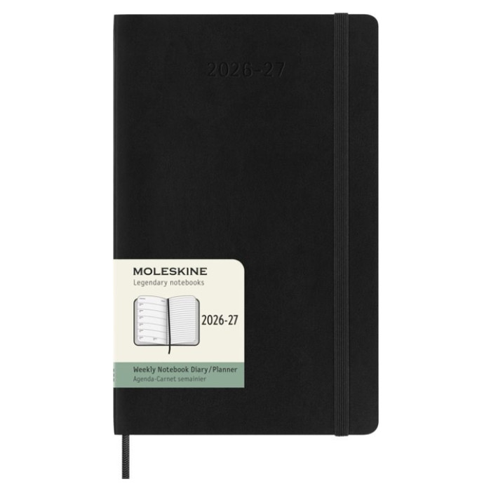 Agenda 2027 Moleskine 18M Planner Weekly 7dagen/1pagina large sc black
