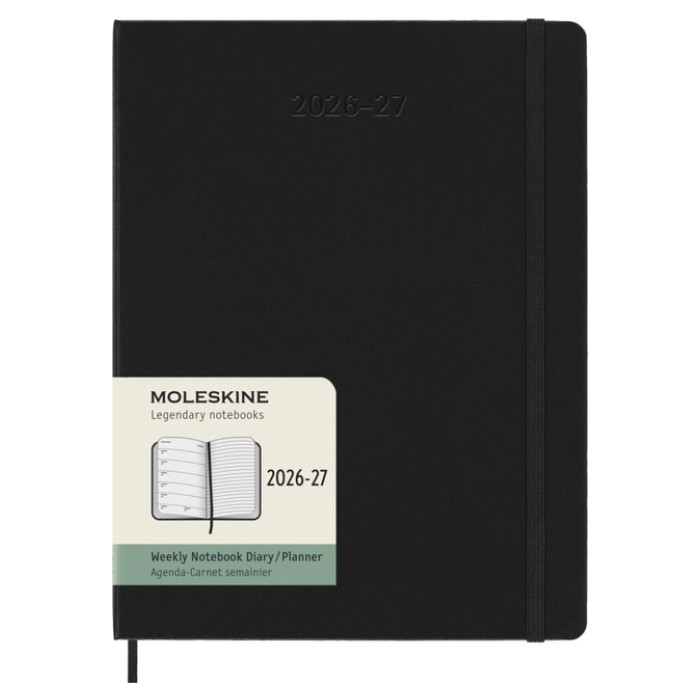 Agenda 2027 Moleskine 18M Planner Weekly 7dagen/1pagina xl hc black