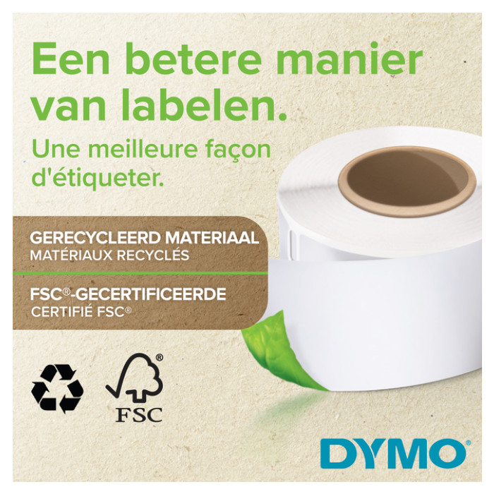 Etiket Dymo LabelWriter multifunctioneel 32x57mm 24 rollen á 1000 stuks wit