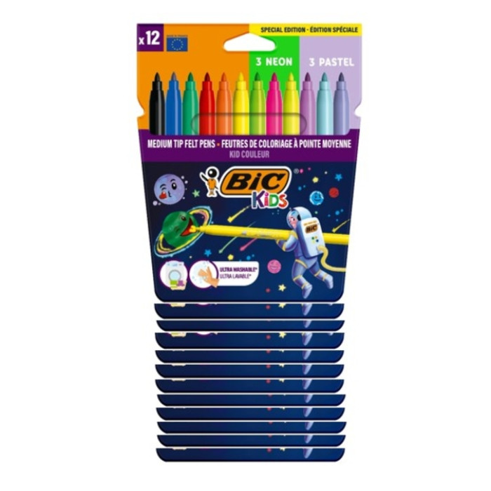 Kleurstift Bickids Cosmo clipstrip à 12 etuis
