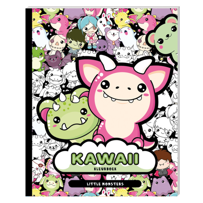 Kleurboek Kawaii Little Monsters