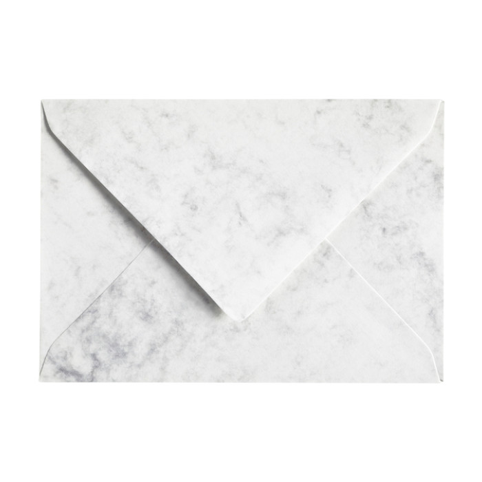 Envelop Papicolor C6 114x162mm marble grijs pak à 6 stuks