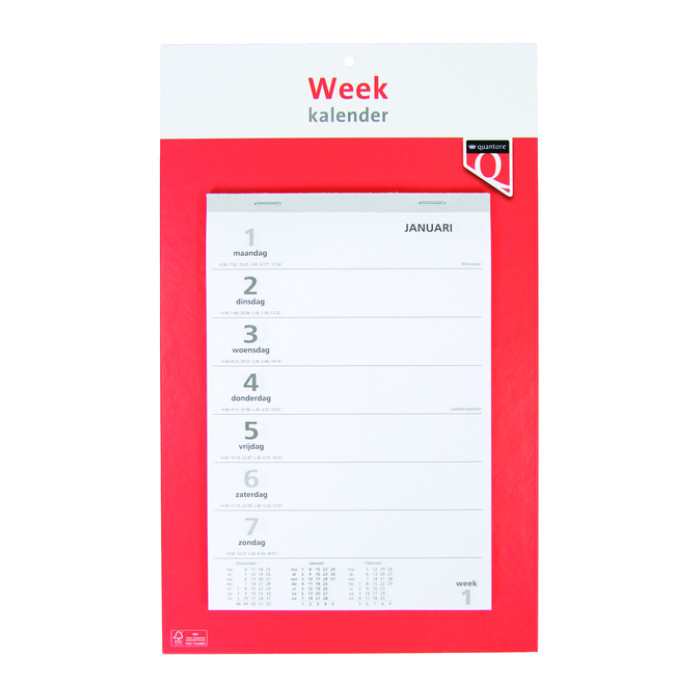 Weekkalender 2027 Quantore
