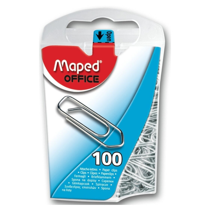 Paperclip Maped Office 25mm 100 stuks zilver