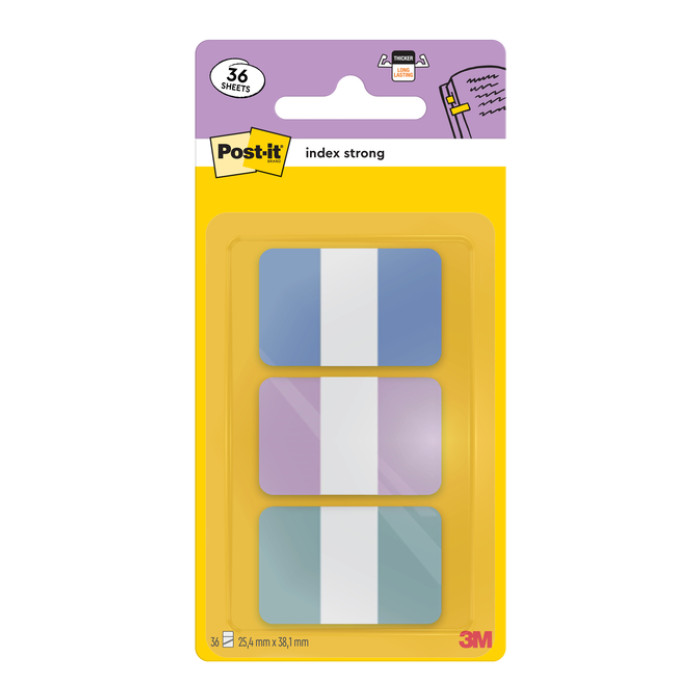 Indextabs Post-it 686-3COAST 25,4x38,1mm Strong 36 tabs