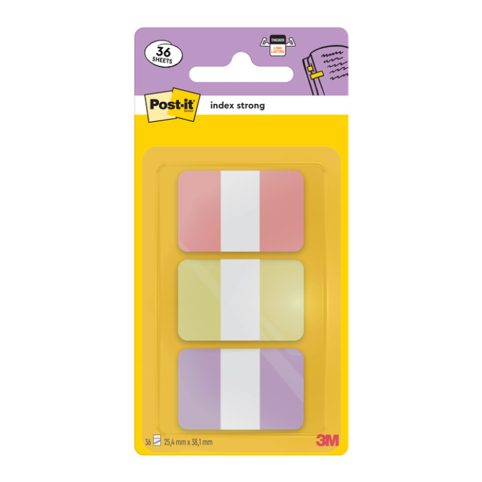 Indextabs Post-it  686-3SUN 25,4x38,1mm Strong, 36 tabs