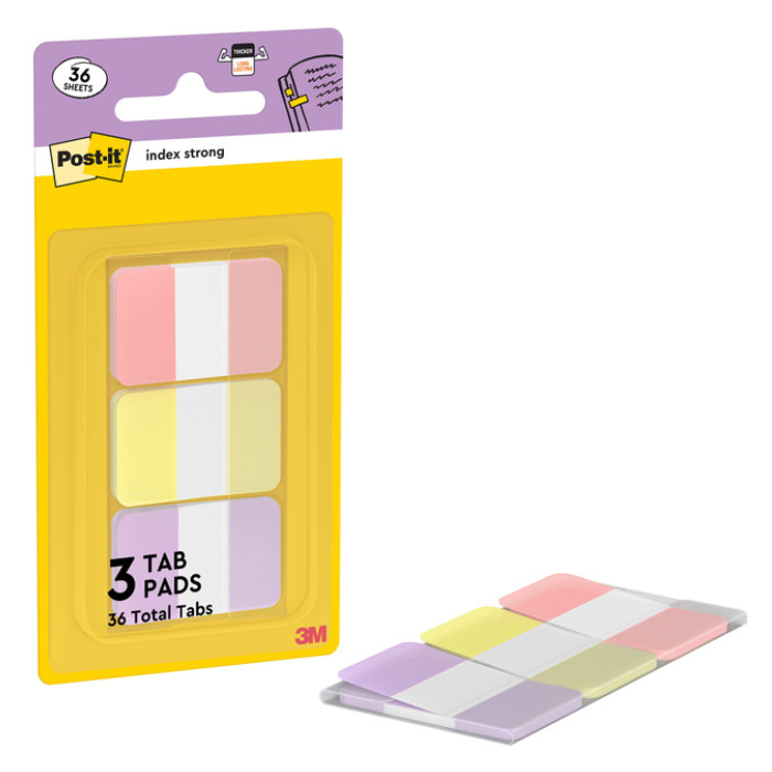 Indextabs Post-it  686-3SUN 25,4x38,1mm Strong, 36 tabs