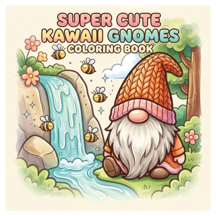 Kleurboek Super Cute Kawaii gnomes