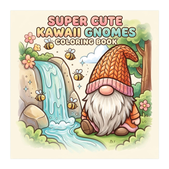 Kleurboek Super Cute Kawaii gnomes