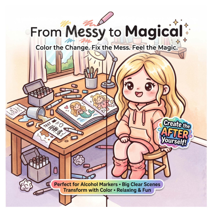 Kleurboek Cute Cozy From Messy to Magical
