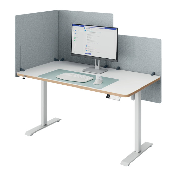 Bureauscherm Leitz in hoogte verstelbaar 70x80cm