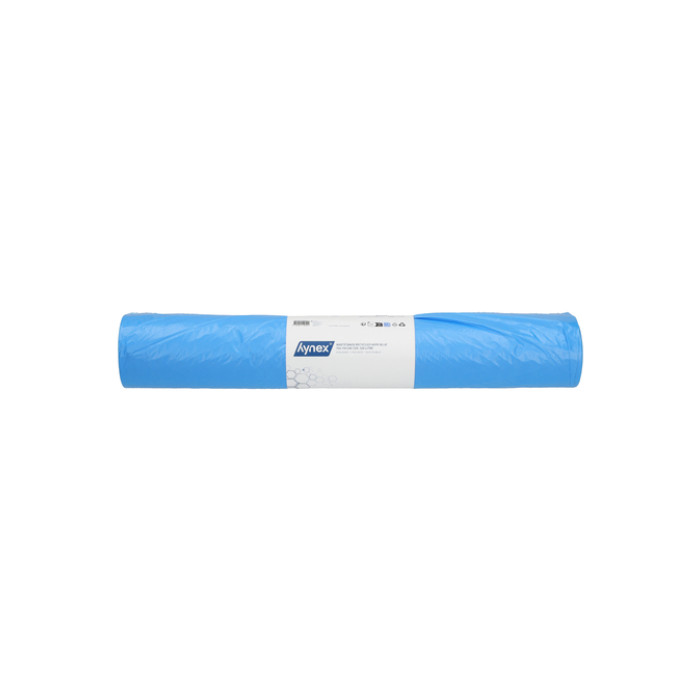 Afvalzak Hynex 70x110cm HDPE recycled T25 120L blauw rol à 25 stuks
