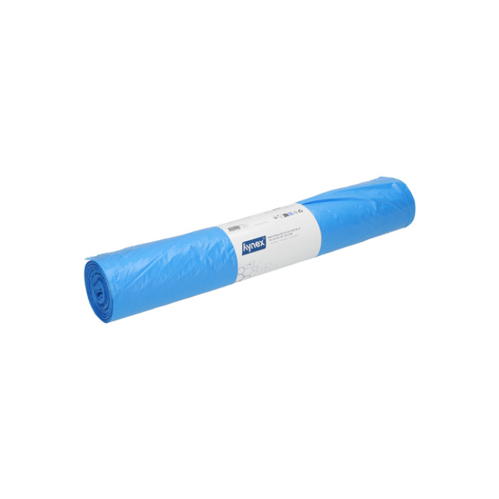 Afvalzak Hynex 70x110cm HDPE recycled T25 120L blauw rol à 25 stuks