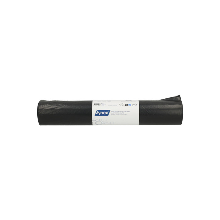 Afvalzak Hynex 60x80cm LDPE recycled T60 60L zwart rol à 20 stuks
