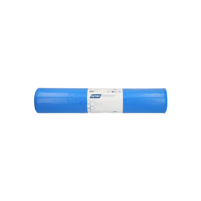 Afvalzak Hynex 70x110cm LDPE recycled T100 120L blauw rol à 20 stuks