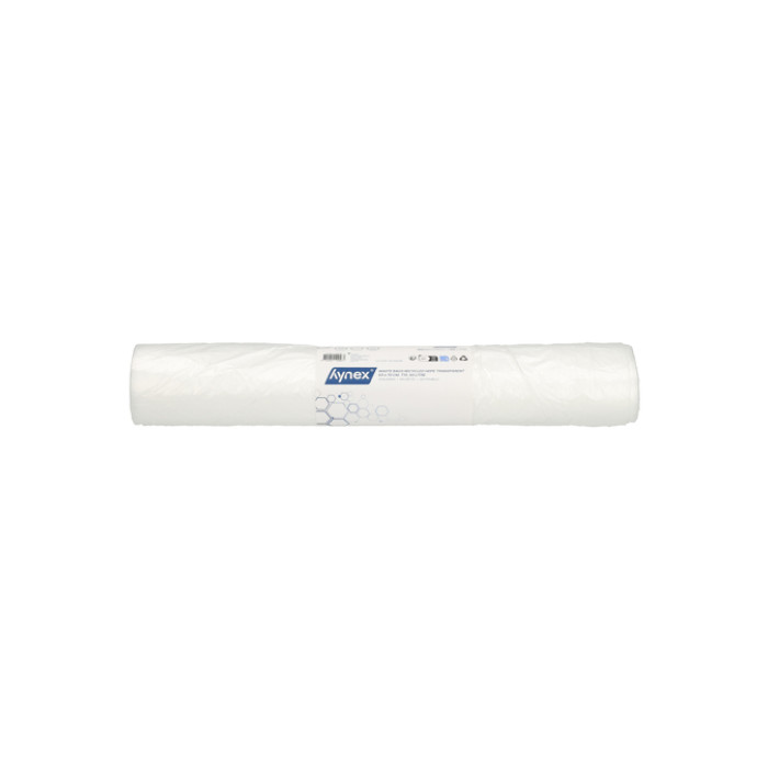 Afvalzak Hynex 63x70cm HDPE recycled T15 50L transparant rol à 50 stuks