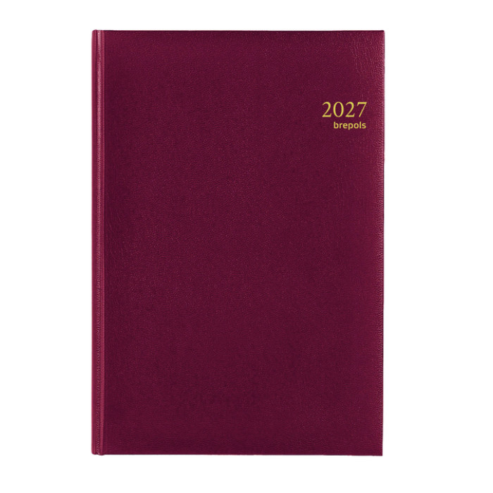 Agenda 2027 Brepols Omega Lima 7dagen/2pagina's bordeaux