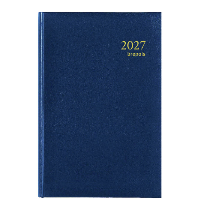 Agenda 2027 Brepols Saturnus Luxe 1dag/1pagina blauw