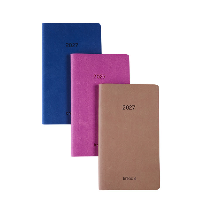 Agenda 2027 Brepols Interplan Colora 7dagen/2pag taupe, roze, dblauw