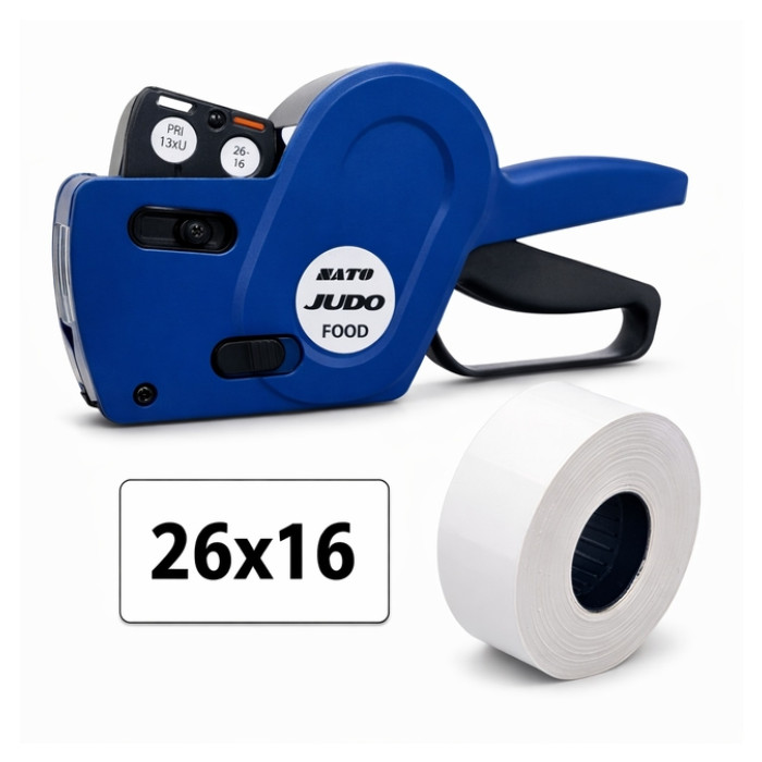 Etiket voor Sato Judo Food 26x16 mm wit permanent