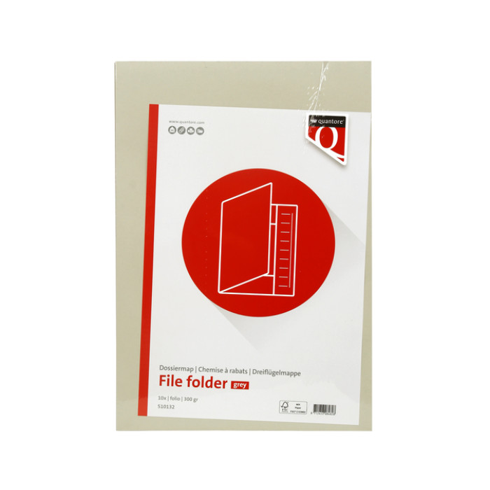 Dossiermap Quantore folio 250gr grijs