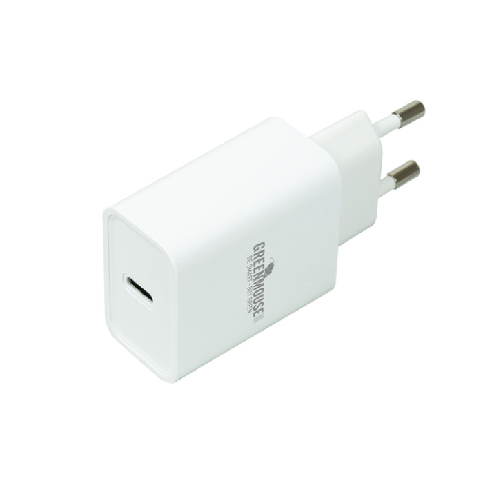 Oplader Green Mouse USB-C 20w wit blisterverpakking