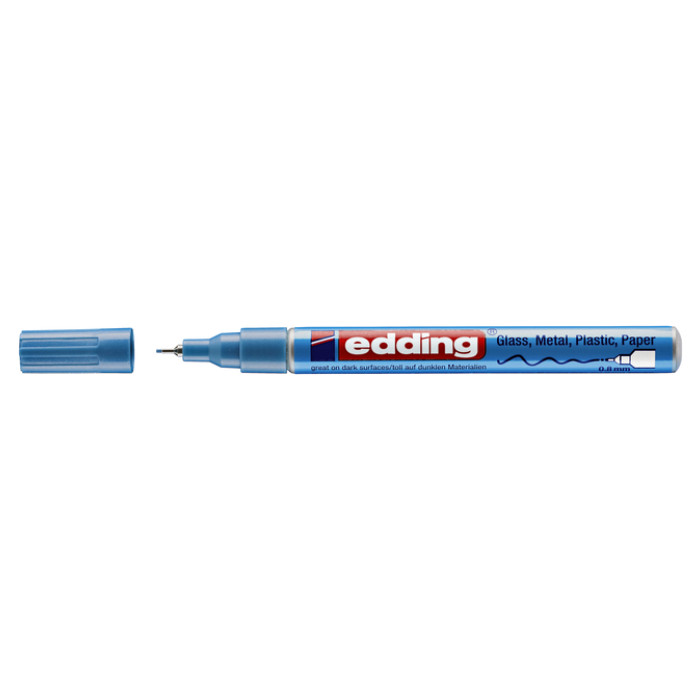 Viltstift Edding 780 lakmarker rond 0.8mm metallic lichtblauw