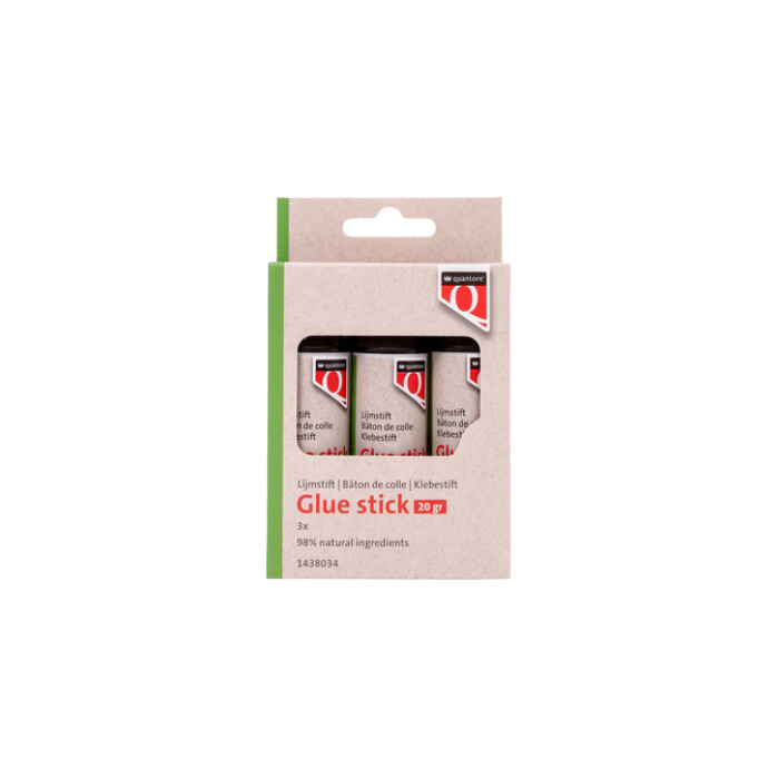 Lijmstift Quantore eco 3x20gr blister