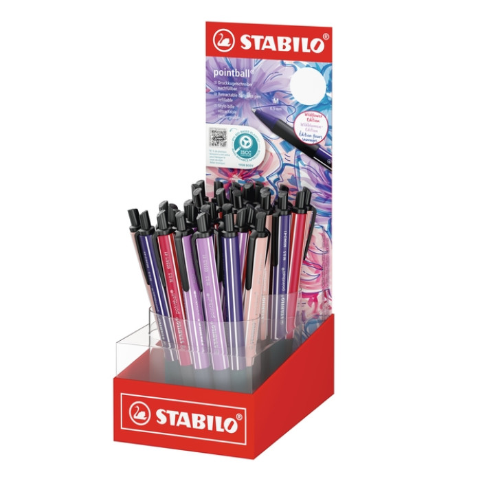 Balpen STABILO pointball Wildflower medium assorti