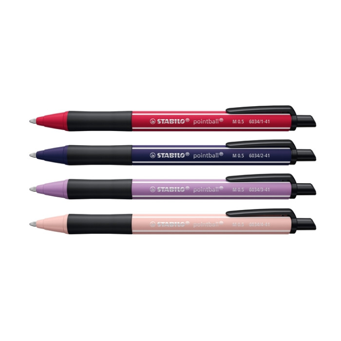 Balpen STABILO pointball Wildflower medium assorti