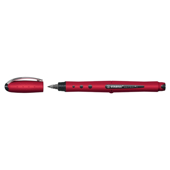 Rollerpen STABILO Worker+ Wildflower medium bordeax